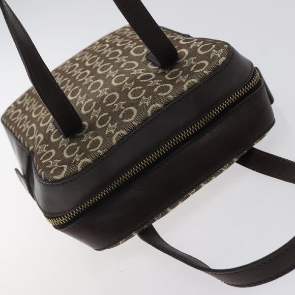 CELINE C Macadam Canvas Hand Bag Brown Gold - Picture 6 of 12